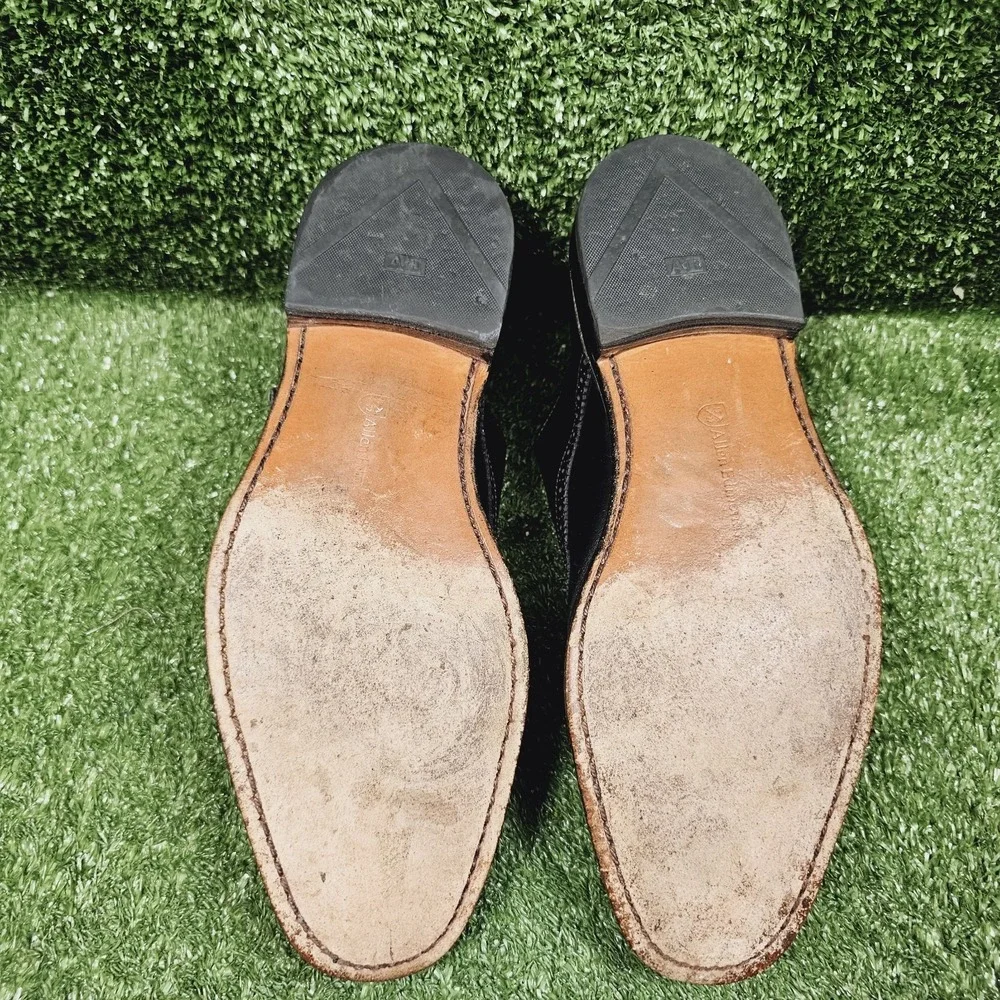Allen Edmonds St Johns Black Leather Double Monk Strap Dress Shoes Mens 8.5 D